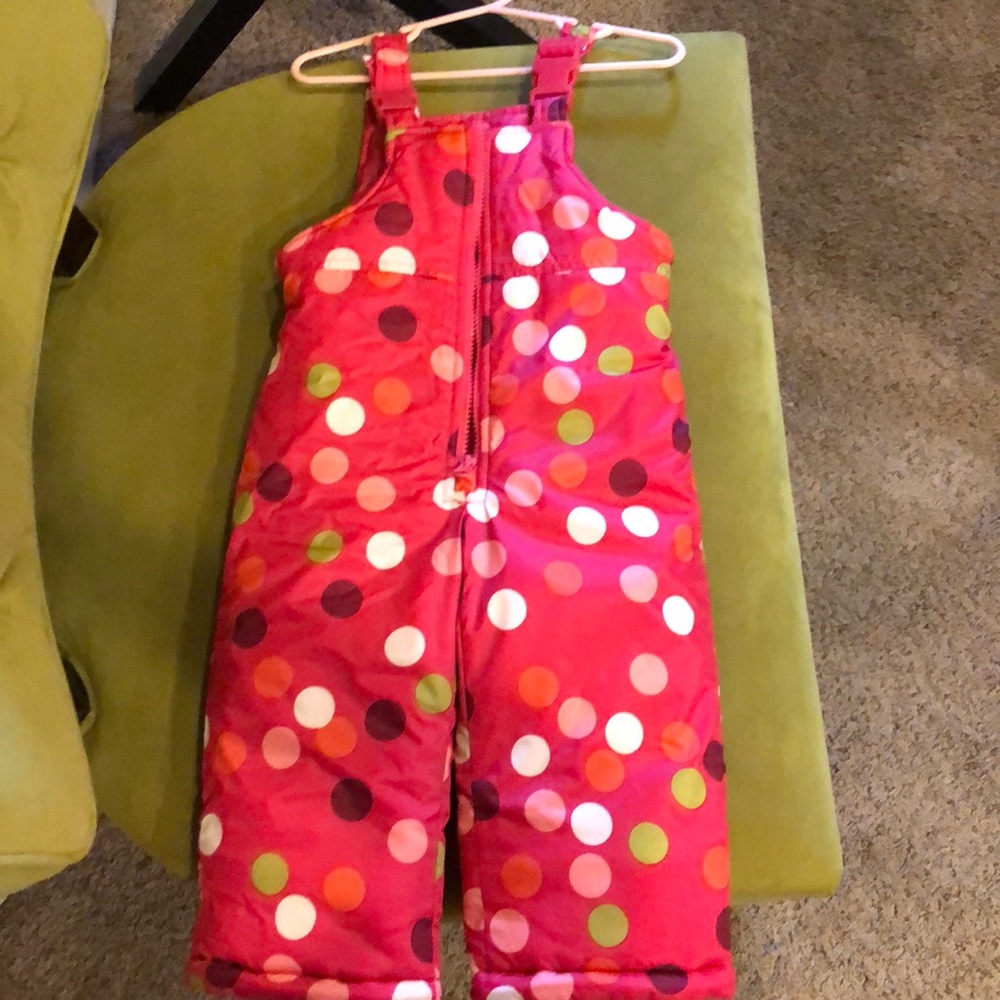 Toddler girls pink snowsuit